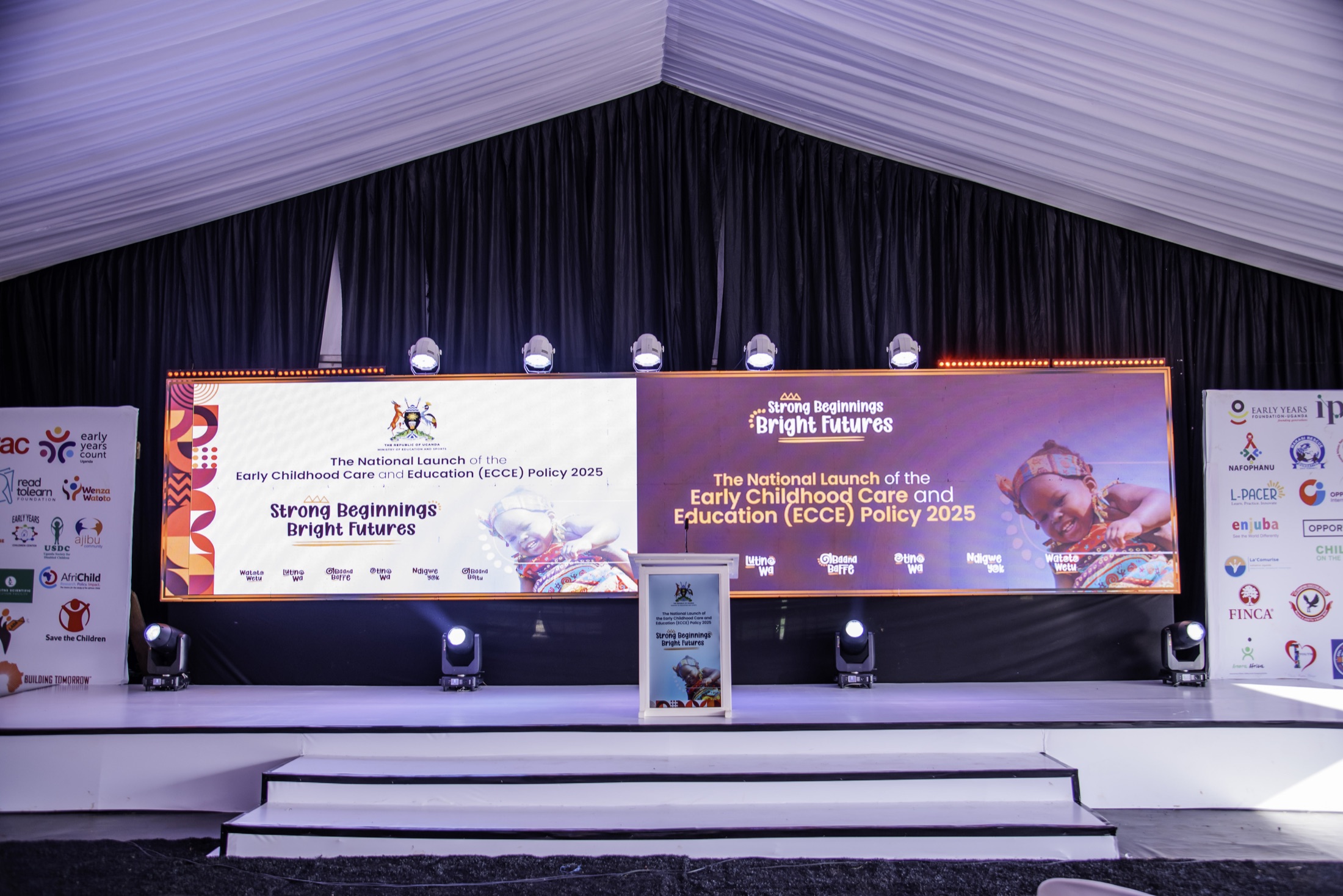 Branded stage for the national ECCE Policy launch